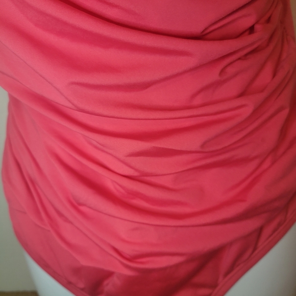 Chic Pink Ruched One-Piece Swimsuit - Picture 5 of 5